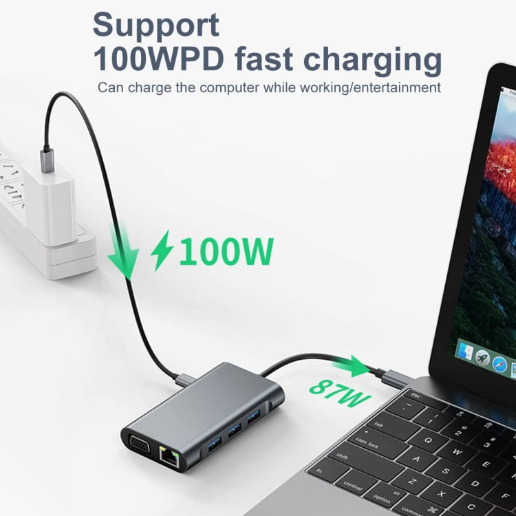 BYL-2111U3 7-in-1 USB-C / 타입-C to USB 도킹 스테이션 허브 어댑터, BYL-2111U3