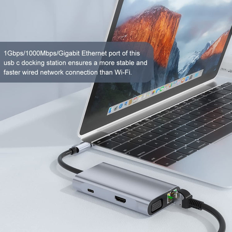 BYL-2111 7-in-1 USB-C / 타입-C to USB 도킹 스테이션 허브 어댑터, BYL-2111