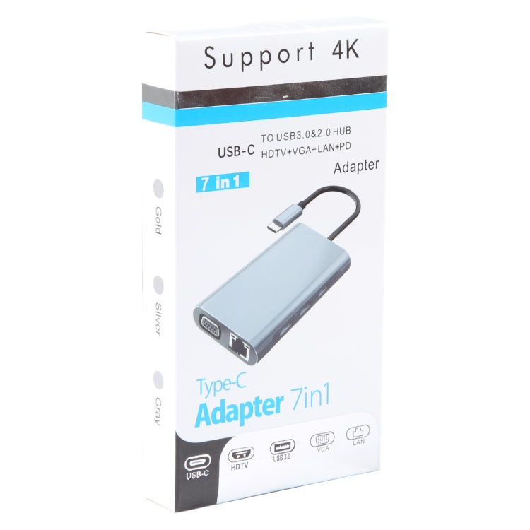 BYL-2111 7-in-1 USB-C / 타입-C to USB 도킹 스테이션 허브 어댑터, BYL-2111