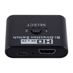 2 입력 1 출력 4K HD 비디오 양방향 HDMI 스위처, SL
