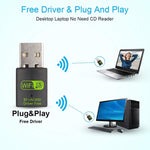 600M 블루투스 WiFi 2-in-1 USB 네트워크 어댑터 WiFi 신호 수신기, 605
