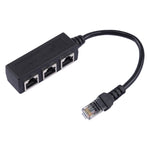 1 to 3 소켓 LAN 이더넷 네트워크 RJ45 플러그 스플리터 익스텐더, 3포트 RJ45