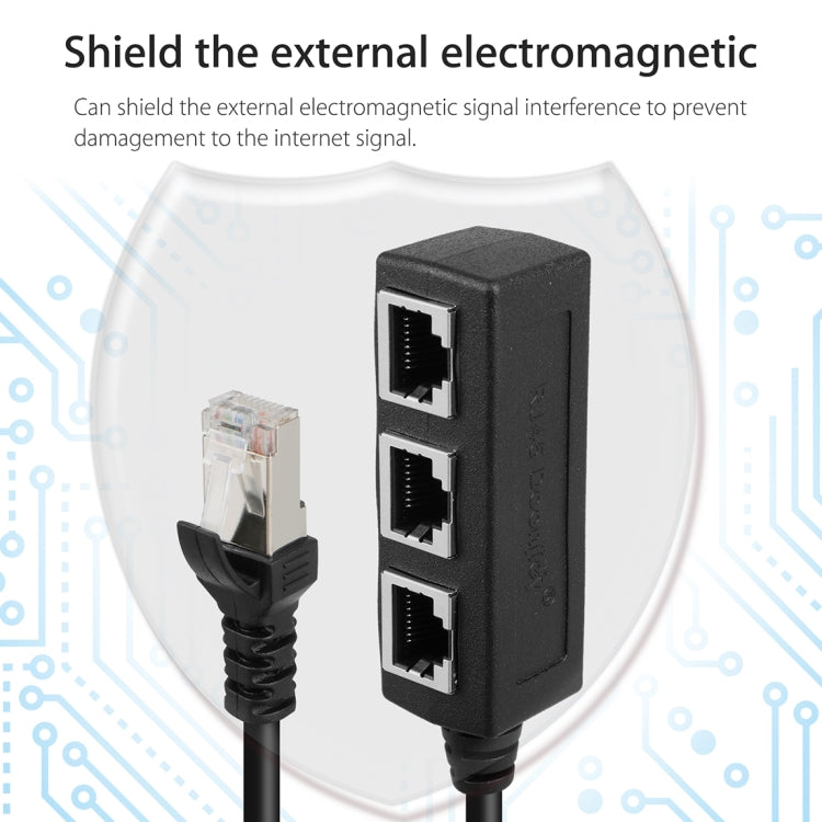 1 to 3 소켓 LAN 이더넷 네트워크 RJ45 플러그 스플리터 익스텐더, 3포트 RJ45