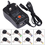 영국 플러그 범용 30W 전원 벽면 플러그인 어댑터 5V 2.1A USB 포트 포함, 팁: 8개, 케이블 길이: 약 1.2m, 영국 플러그