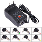 EU 플러그 범용 30W 전원 벽면 플러그인 어댑터 5V 2.1A USB 포트 포함, 팁: 6개, 케이블 길이: 약 1.2m, EU 플러그