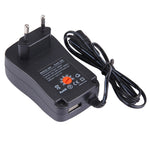 EU 플러그 범용 30W 전원 벽면 플러그인 어댑터 5V 2.1A USB 포트 포함, 팁: 6개, 케이블 길이: 약 1.2m, EU 플러그