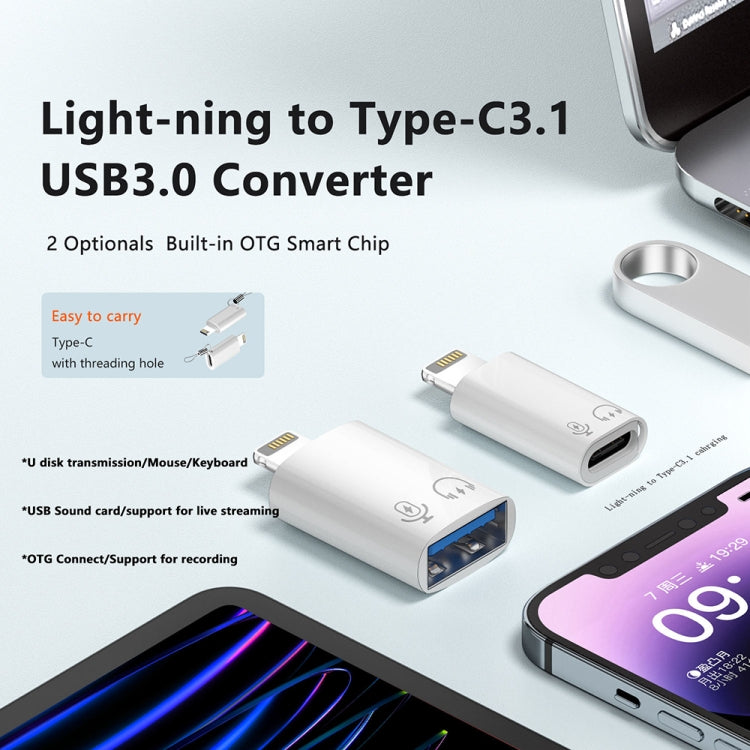 8핀 to USB-C / 타입-C OTG 어댑터, 8핀 to USB-C / 타입-C