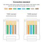 100개/팩 Cat5e RJ45 커넥터 쉴드 없는 패스 스루 모듈러 플러그, 골드: 3u, Cat5e 쉴드 없는 패스 스루