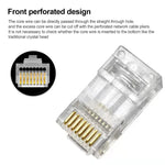 100개 Cat5e 쉴드 패스 스루 RJ45 커넥터 모듈러 플러그, Cat5e 쉴드 패스 스루
