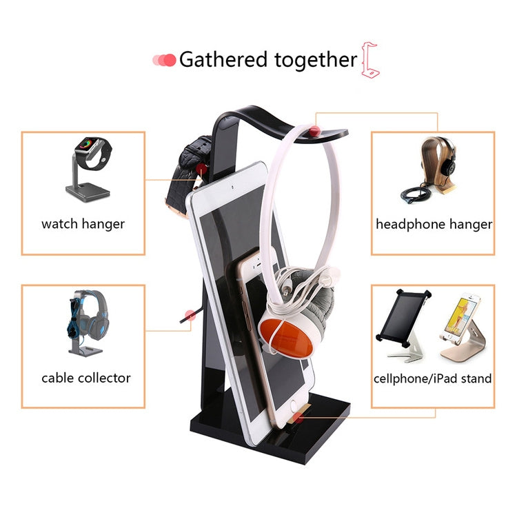 0218 Acrylic Phones / Tablet PCs Universal Holder Multifunction Headset Stand Display Hanger