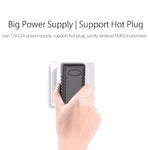 ORICO A3H10 알루미늄 고속 10포트 USB 3.0 허브 전원 어댑터 포함 노트북용, 10포트 (실버), 10포트 (블랙)