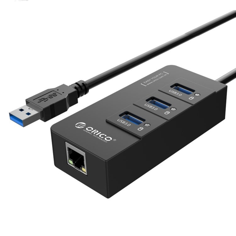 ORICO HR01-U3 ABS 3포트 USB3.0 허브 스플리터 외장 RJ45 기가비트 이더넷 네트워크 카드 5Gbps 노트북/데스크탑/울트라북용