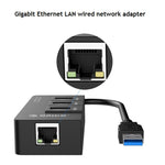 ORICO HR01-U3 ABS 3포트 USB3.0 허브 스플리터 외장 RJ45 기가비트 이더넷 네트워크 카드 5Gbps 노트북/데스크탑/울트라북용
