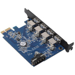 ORICO PVU3-4P 4포트 USB3.0 PCI 익스프레스 카드 데스크탑용, 4포트 USB3.0