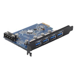 ORICO PVU3-4P 4포트 USB3.0 PCI 익스프레스 카드 데스크탑용, 4포트 USB3.0
