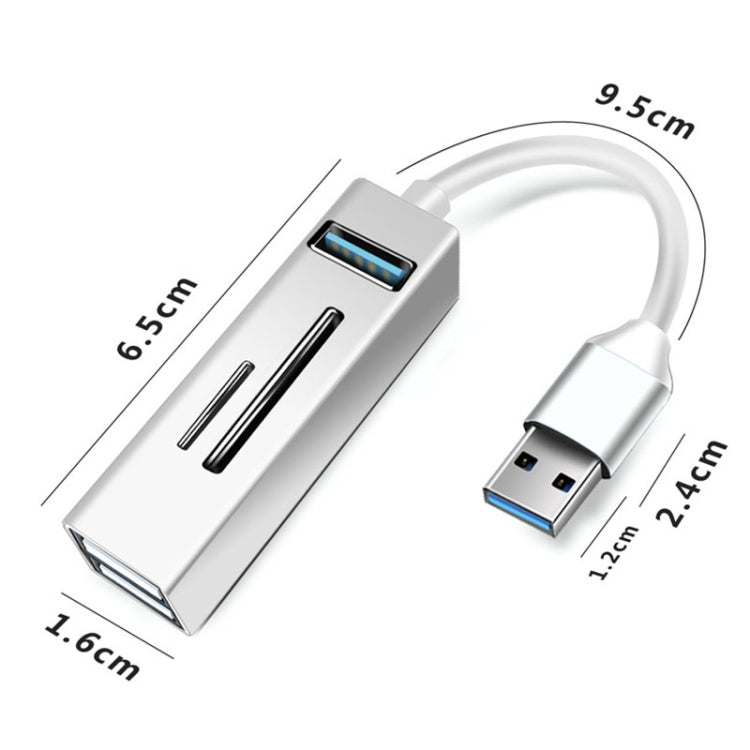 15101 5-in-1 USB3.0 to 3 x USB + SD / TF 카드 리더 허브 어댑터, USB3.0