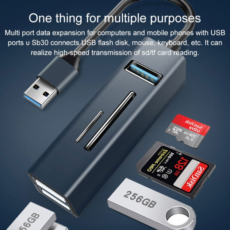 15101 5-in-1 USB3.0 to 3 x USB + SD / TF 카드 리더 허브 어댑터, USB3.0