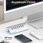 ORICO M3U7-G2 알루미늄 합금 7포트 USB 3.2 Gen2 10Gbps 허브 1m 케이블 포함, M3U7-G2 1m
