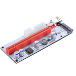 PCE164P-N06 VER008S USB 3.0 PCI-E 익스프레스 1x to 16x PCI-E 익스텐더 라이저 카드 어댑터 15핀 SATA 전원 6핀 + 4핀 전원 공급 포트, 60cm USB 케이블 포함, VER008S 레드