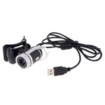 A859 480픽셀 HD 360도 웹캠 USB 2.0 PC 카메라 소음 흡수 마이크 포함 컴퓨터 PC 노트북용, 케이블 길이: 1.4m