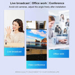 A859 480픽셀 HD 360도 웹캠 USB 2.0 PC 카메라 소음 흡수 마이크 포함 컴퓨터 PC 노트북용, 케이블 길이: 1.4m