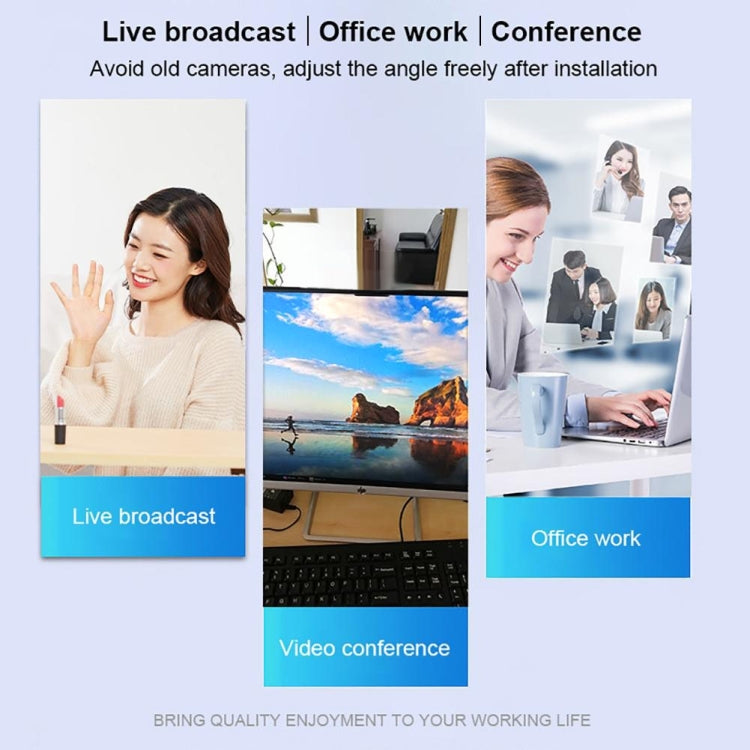 A859 480픽셀 HD 360도 웹캠 USB 2.0 PC 카메라 소음 흡수 마이크 포함 컴퓨터 PC 노트북용, 케이블 길이: 1.4m