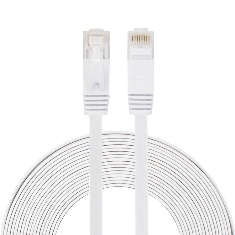 8m CAT6 초박형 평면 이더넷 네트워크 LAN 케이블, 패치 리드 RJ45, 길이: 8m