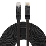 10m CAT6 초박형 평면 이더넷 네트워크 LAN 케이블, 패치 리드 RJ45, 길이: 10m