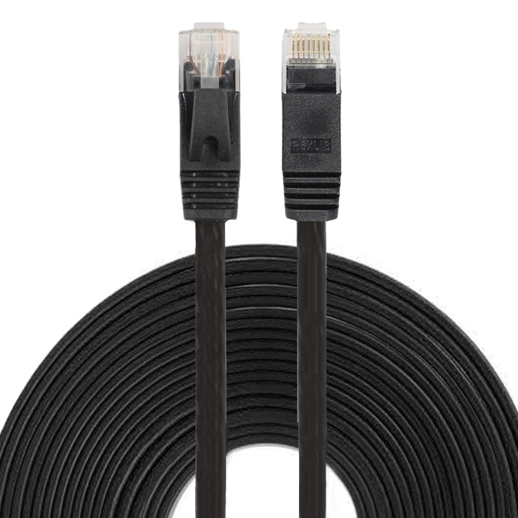 10m CAT6 초박형 평면 이더넷 네트워크 LAN 케이블, 패치 리드 RJ45, 길이: 10m