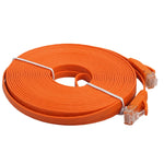 10m CAT6 초박형 평면 이더넷 네트워크 LAN 케이블, 패치 리드 RJ45, 길이: 10m