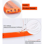 10m CAT6 초박형 평면 이더넷 네트워크 LAN 케이블, 패치 리드 RJ45, 길이: 10m