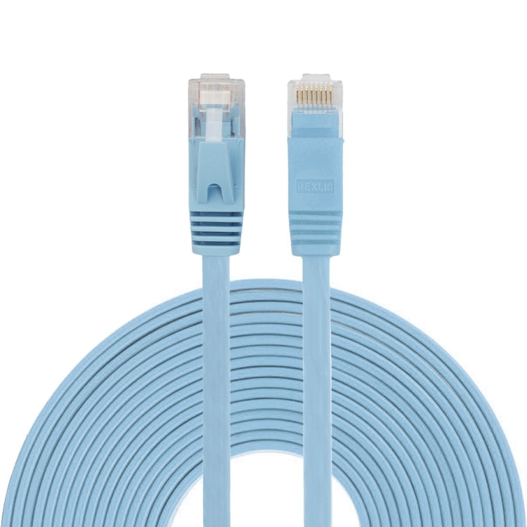 10m CAT6 초박형 평면 이더넷 네트워크 LAN 케이블, 패치 리드 RJ45, 길이: 10m