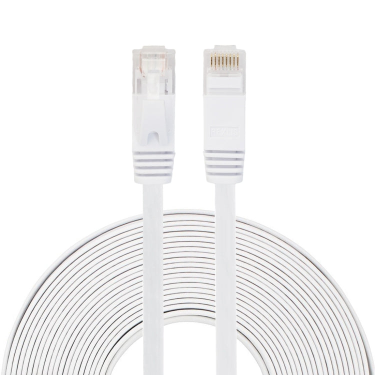 10m CAT6 초박형 평면 이더넷 네트워크 LAN 케이블, 패치 리드 RJ45, 길이: 10m