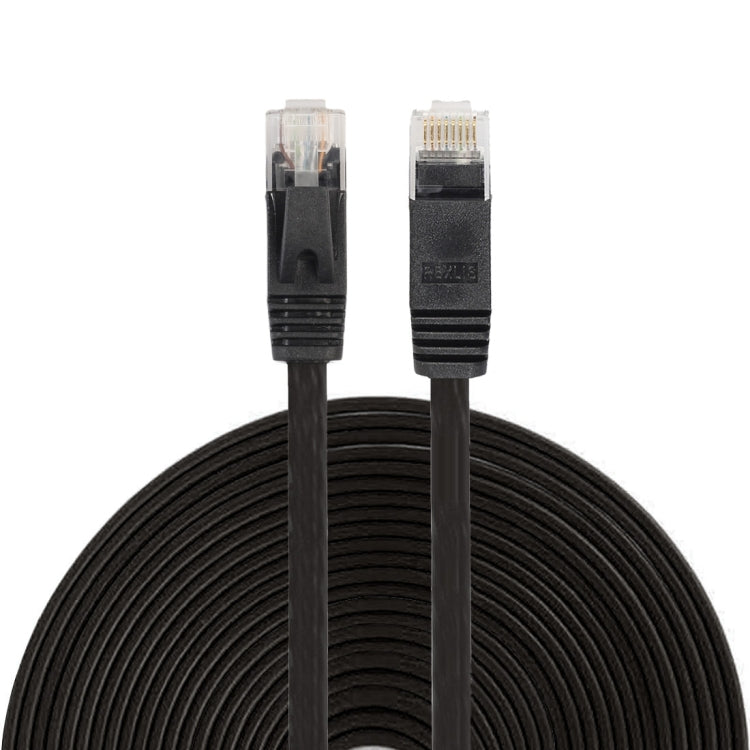 15m CAT6 초박형 평면 이더넷 네트워크 LAN 케이블, 패치 리드 RJ45, 길이: 15m