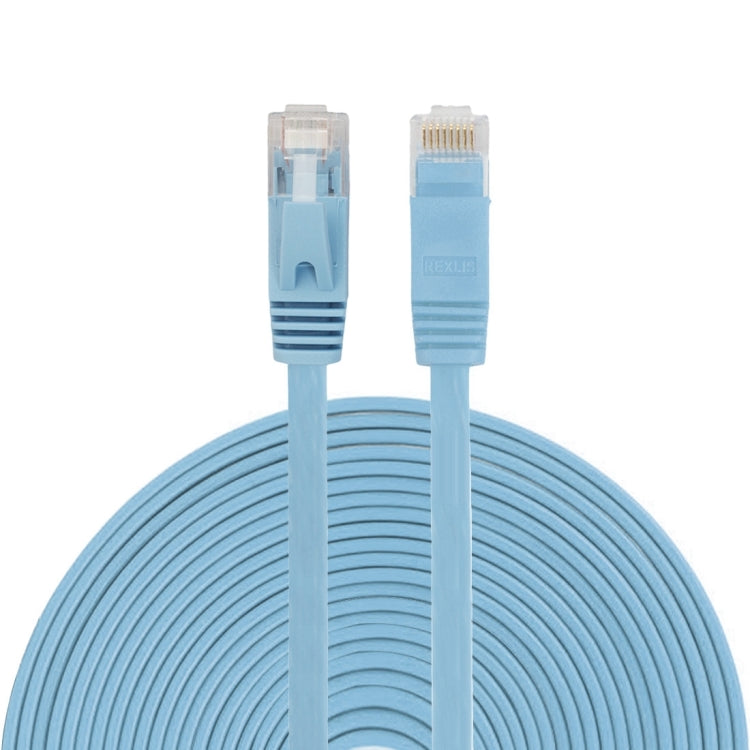 15m CAT6 초박형 평면 이더넷 네트워크 LAN 케이블, 패치 리드 RJ45, 길이: 15m