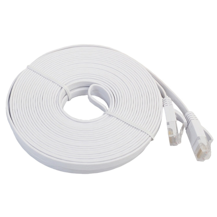 15m CAT6 초박형 평면 이더넷 네트워크 LAN 케이블, 패치 리드 RJ45, 길이: 15m