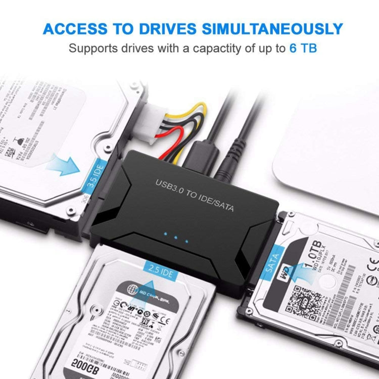 USB 3.0 to SATA / IDE 하드 디스크 드라이브 변환 어댑터 케이블 2.5인치 / 3.5인치 SATA IDE HDD용, 케이블 길이: 1m, US160