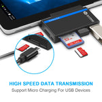 ROCKETEK RT-SGO727 USB 3.0 + USB 2.0 + 마이크로 USB 인터페이스 허브 Microsoft Surface Go용, 2 TF 카드 및 SD 카드 슬롯 포함, RT-SGO727