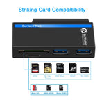 ROCKETEK RT-SGO737 2 USB 3.0 + 마이크로 USB 인터페이스 허브, 마이크로소프트 서피스 고용, 2 TF 카드 및 SD 카드 슬롯 포함, RT-SGO737