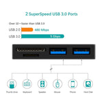 ROCKETEK RT-SGO737 2 USB 3.0 + 마이크로 USB 인터페이스 허브, 마이크로소프트 서피스 고용, 2 TF 카드 및 SD 카드 슬롯 포함, RT-SGO737