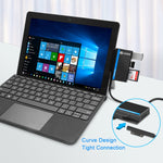 ROCKETEK RT-SGO737 2 USB 3.0 + 마이크로 USB 인터페이스 허브, 마이크로소프트 서피스 고용, 2 TF 카드 및 SD 카드 슬롯 포함, RT-SGO737