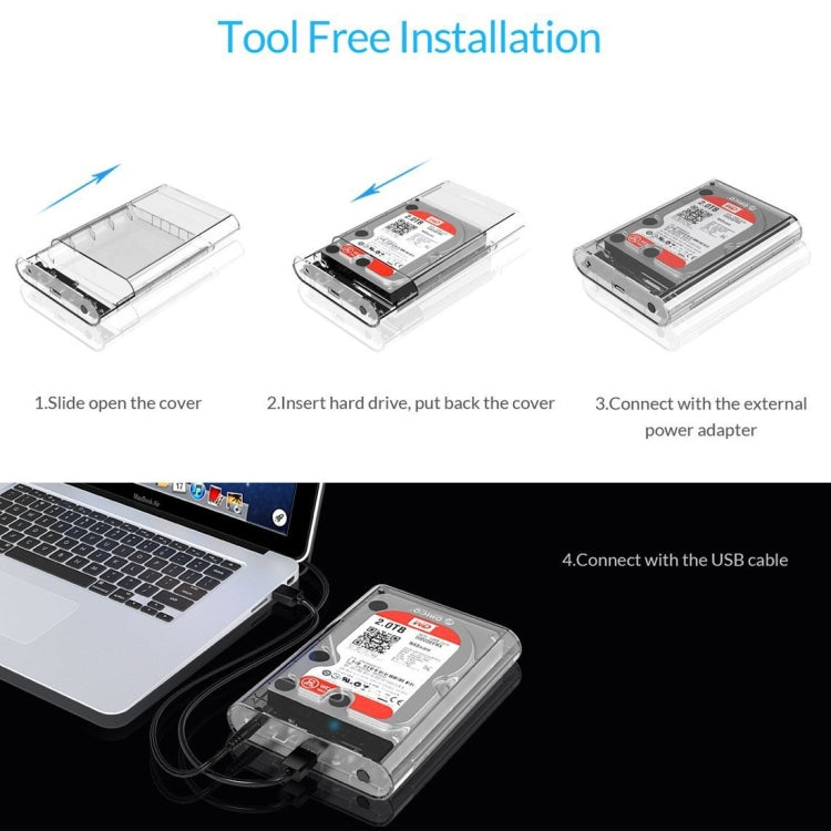 ORICO 3139U3 3.5인치 SATA HDD USB 3.0 마이크로 B 외장 하드 드라이브 케이스, USB 3.0 (3.5인치)