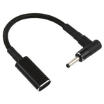 PD 100W 18.5-20V 3.0 x 1.0mm 엘보에서 USB-C / 타입-C 어댑터 나일론 브레이드 케이블, 3.0 x 1.0mm