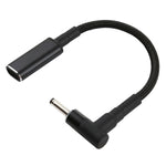 PD 100W 18.5-20V 3.0 x 1.0mm 엘보에서 USB-C / 타입-C 어댑터 나일론 브레이드 케이블, 3.0 x 1.0mm