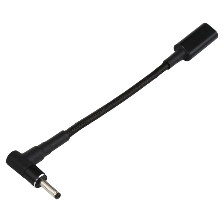 PD 100W 18.5-20V 3.0 x 1.0mm 엘보에서 USB-C / 타입-C 어댑터 나일론 브레이드 케이블, 3.0 x 1.0mm