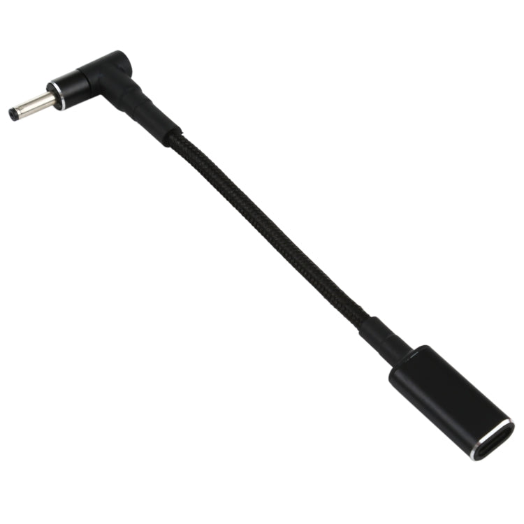 PD 100W 18.5-20V 3.0 x 1.0mm 엘보에서 USB-C / 타입-C 어댑터 나일론 브레이드 케이블, 3.0 x 1.0mm