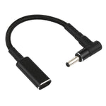 PD 100W 18.5-20V 4.0 x 1.35mm 엘보에서 USB-C / 타입-C 어댑터 나일론 브레이드 케이블, 4.0 x 1.35mm