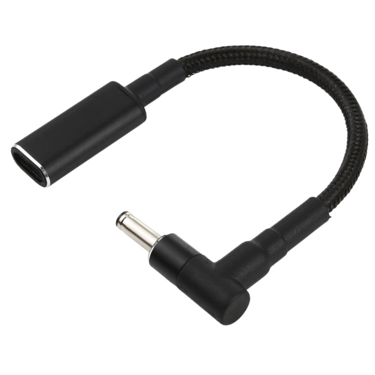 PD 100W 18.5-20V 4.0 x 1.35mm 엘보에서 USB-C / 타입-C 어댑터 나일론 브레이드 케이블, 4.0 x 1.35mm