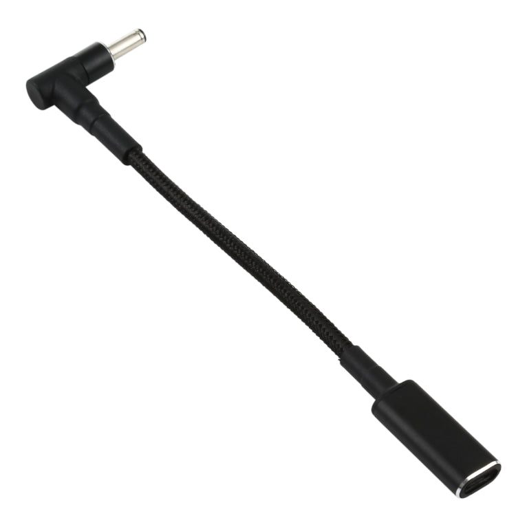 PD 100W 18.5-20V 4.0 x 1.35mm 엘보에서 USB-C / 타입-C 어댑터 나일론 브레이드 케이블, 4.0 x 1.35mm