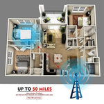 AN-1002 5dBi/25dBi 실내용 HDTV 안테나 흡착판 포함, VHF170-230/UHF470-862MHz, AN-1002